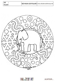 Mandala boyama sayfaları